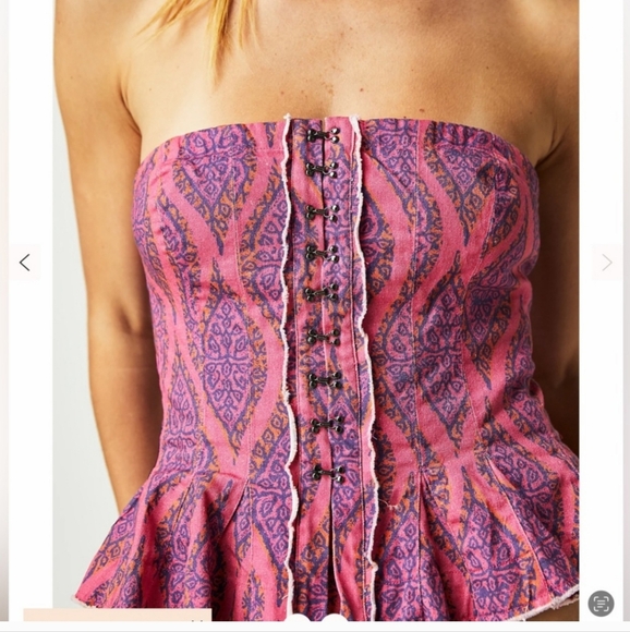 Nwot Free People Lights out corset Pink Extra Large - Picture 8 of 8